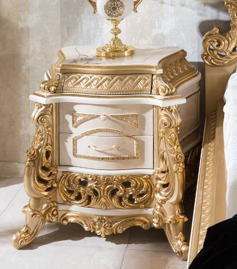 Золотая резная мебель для спальни Ася, ALIG