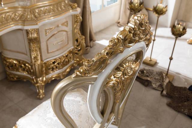 Золотая резная мебель для спальни Ася, ALIG