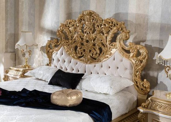 Золотая резная мебель для спальни Ася, ALIG