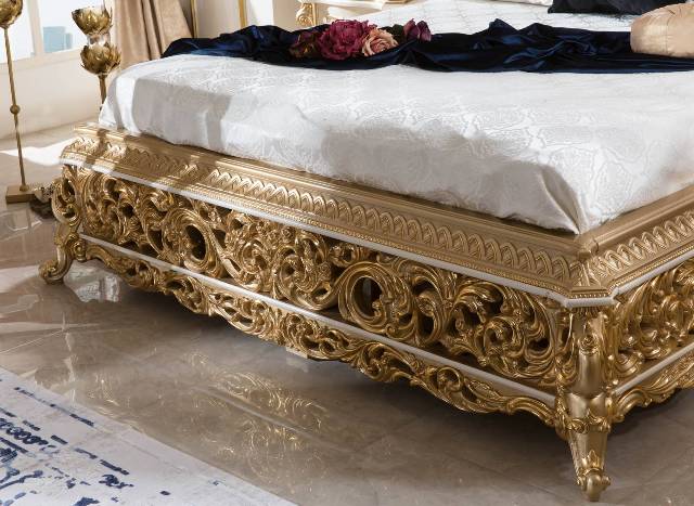 Золотая резная мебель для спальни Ася, ALIG