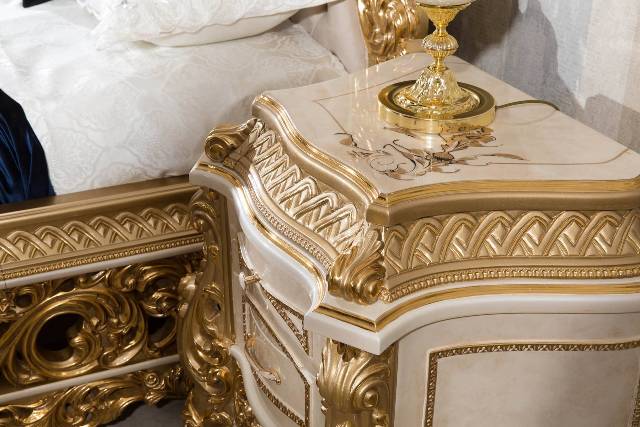 Золотая резная мебель для спальни Ася, ALIG