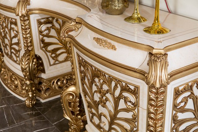 Золотая спальня с круглой кроватью Айбарс, Alig