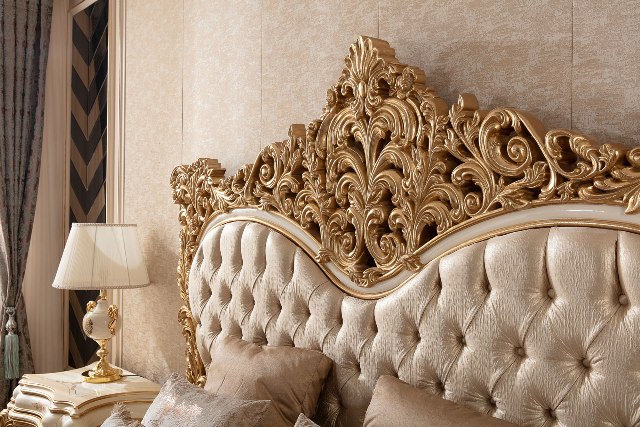 Золотая мебель для спальни Флоренция, ALIG