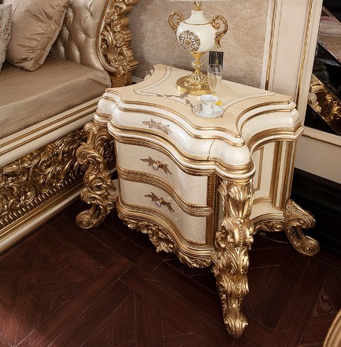 Золотая мебель для спальни Флоренция, ALIG