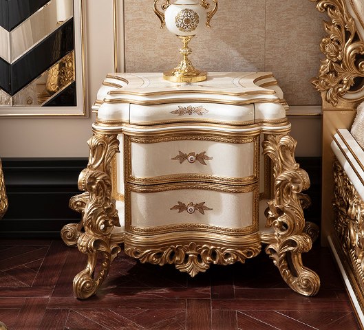 Золотая мебель для спальни Флоренция, ALIG