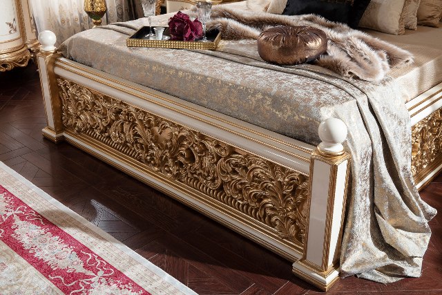 Золотая мебель для спальни Флоренция, ALIG