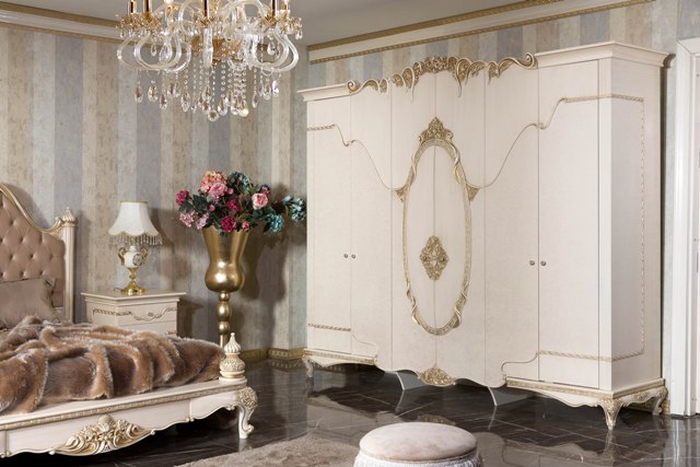 Белая спальня в стиле классика Хизар, ALIG