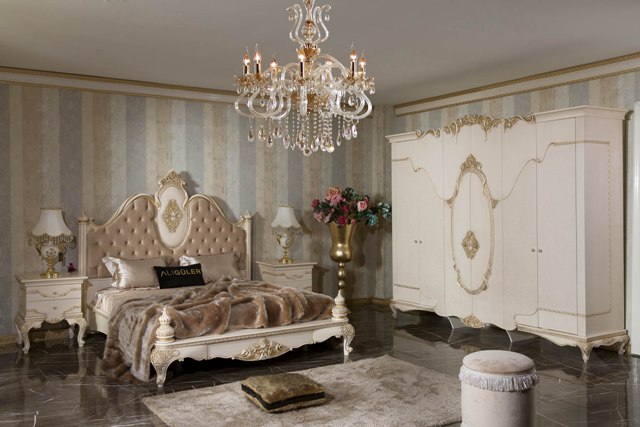 Белая спальня в стиле классика Хизар, ALIG