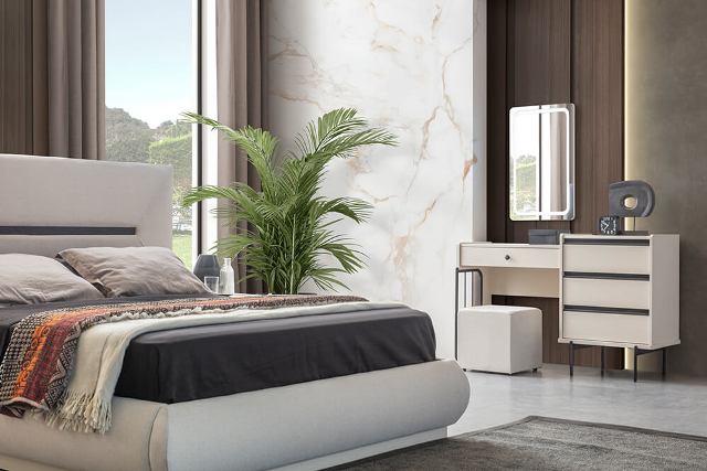 Белая спальня в стиле модерн Лейзинг, Турция