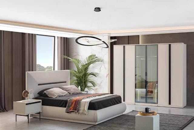 Белая спальня в стиле модерн Лейзинг, Турция