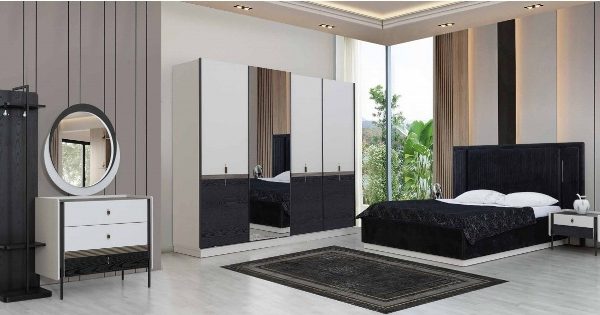 Бело-черная спальня Орландо