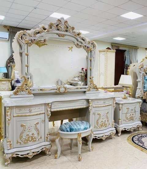 Белая спальня с золотом барокко Верона 188 Белая спальня с золотом барокко Верона 188