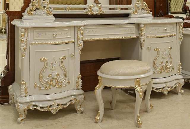 Белая спальня с золотом барокко Верона 188 Белая спальня с золотом барокко Верона 188