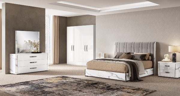 Белая итальянская спальня Анна, STATUS