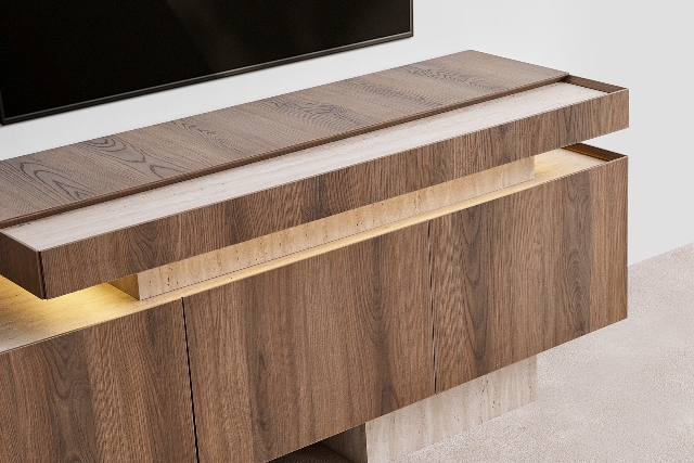 Ореховая современная тумба под телевизор Кармен, NEW Ореховая современная тумба под телевизор Кармен, NEW