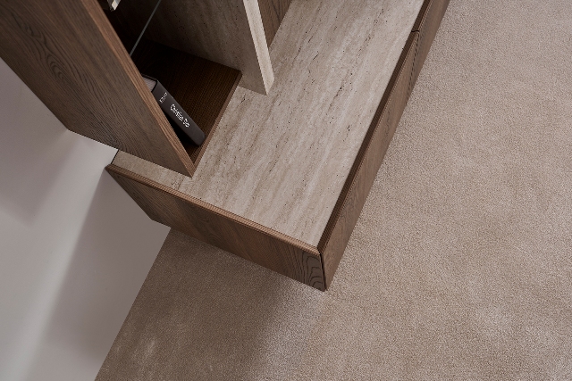 Ореховая современная тумба под телевизор Кармен, NEW