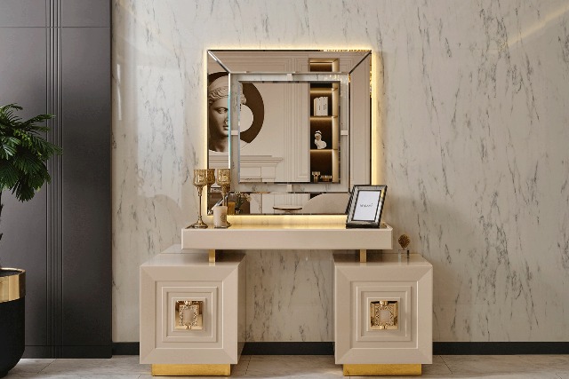 Бежевый туалетный столик Гранд, NEW