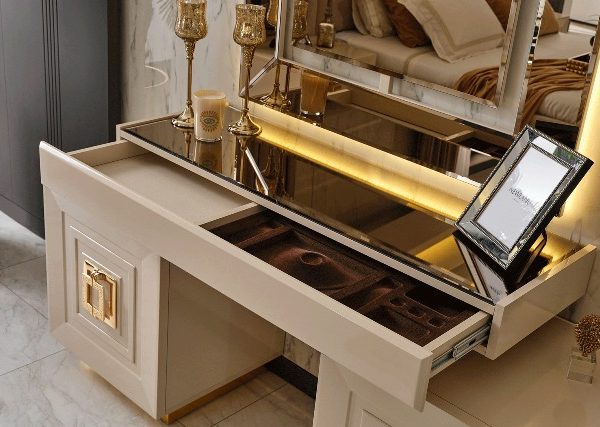 Бежевый туалетный столик Гранд, NEW
