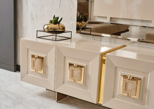 Бежевая тумба ТВ Гранд, NEW