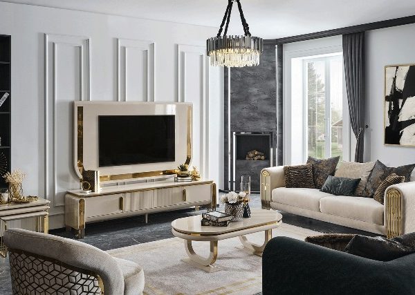 Тумба под телевизор в стиле АРТ-Деко Ягуар, NEW