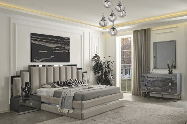 Серая зеркальная спальня Лотос, NUC Серая зеркальная спальня Лотос, NUC