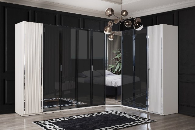 Белая спальня с декором Поло, NUC Белая спальня с декором Поло, NUC