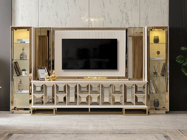 Тумба ТВ в золоте Сириус, NEW
