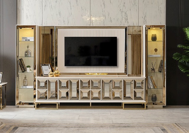 Тумба ТВ в золоте Сириус, NEW