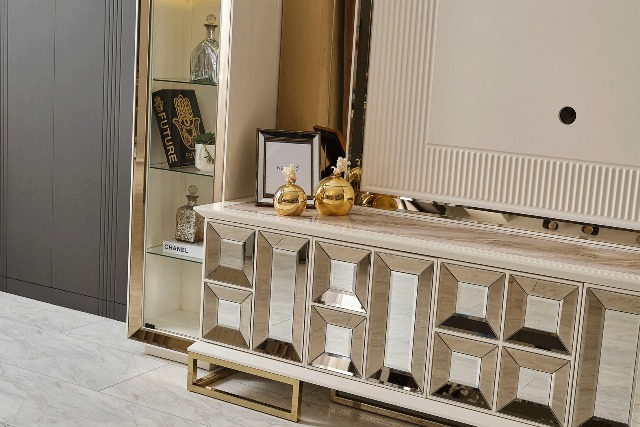 Тумба ТВ в золоте Сириус, NEW