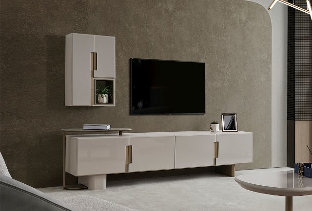 ТВ тумба в светлом цвете Суэно, NEW