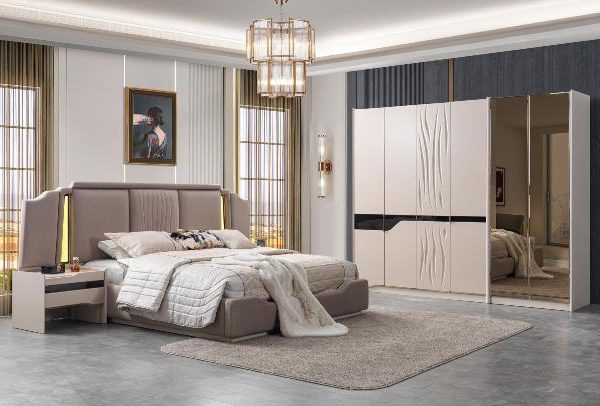 Кремова спальня Детройт у стилі модерн, СEL