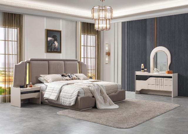 Кремовая спальня Детройт в стиле модерн, СEL Кремовая спальня Детройт в стиле модерн, СEL