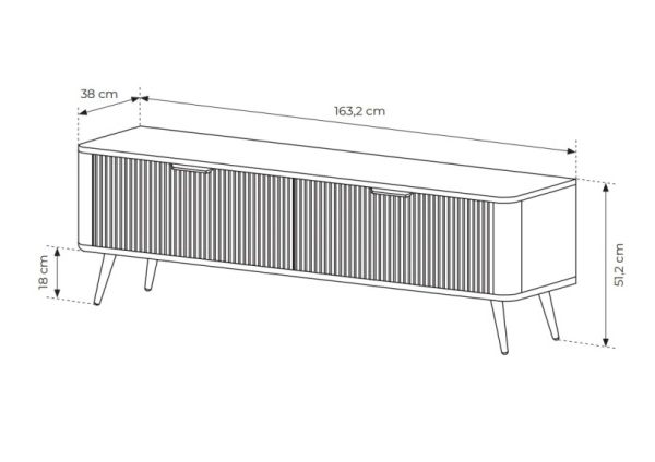 Кремовая тумба под телевизор Ланте, Польша