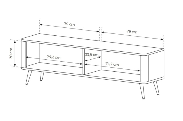 Кремовая тумба под телевизор Ланте, Польша