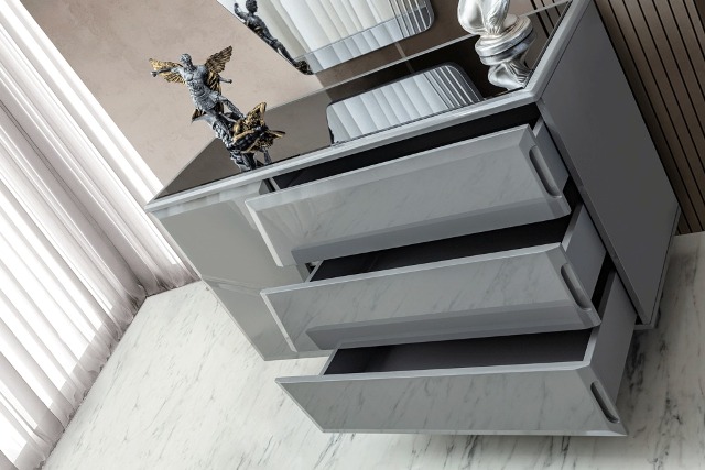 Серая спальня в стиле АРТ-Деко Лима, AYHA