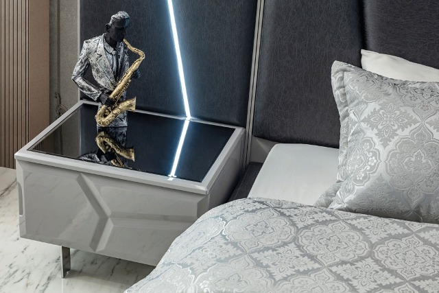 Серая спальня в стиле АРТ-Деко Лима, AYHA Серая спальня в стиле АРТ-Деко Лима, AYHA