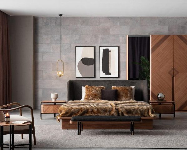 Красивый комплект современной мебели для спальни Нобель NOBLE, ORI