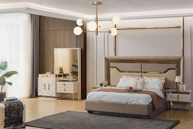 Бежевая мебель для спальни Оптимус, CAND Бежевая мебель для спальни Оптимус, CAND