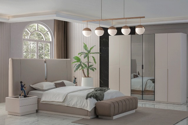 Кремовая современная мебель для спальни Осло, AYHA Кремовая современная мебель для спальни Осло, AYHA