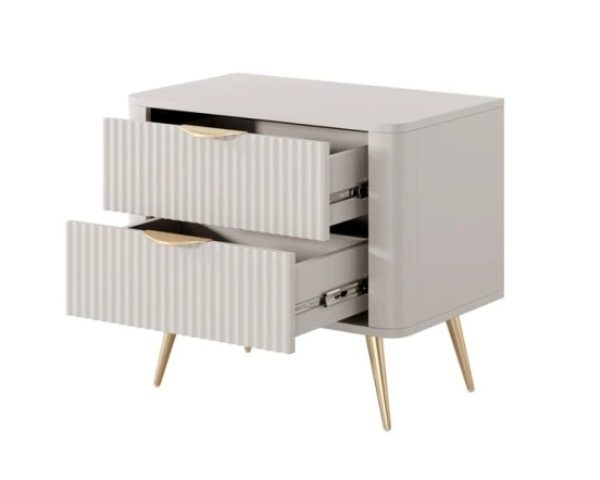 Бежевая прикроватная тумбочка Ланте, Перфект