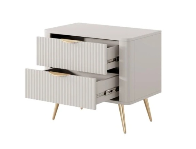 Бежевая прикроватная тумбочка Ланте, Перфект