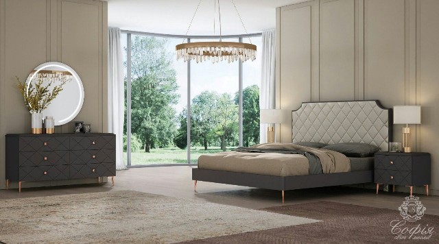 Серая спальня в стиле модерн Толедо Серая спальня в стиле модерн Толедо