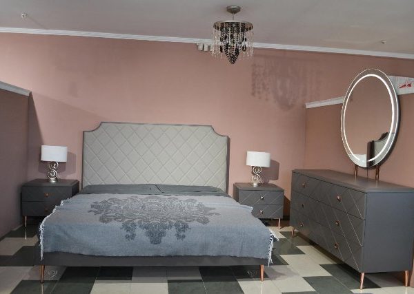 Серая спальня в стиле модерн Толедо