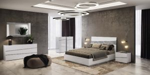 Белая итальянская мебель в спальню ALBA