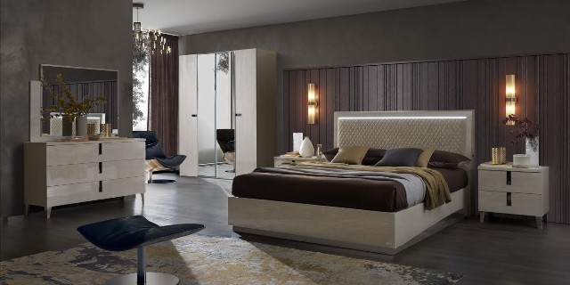 Бежевая итальянская спальня AMBRA, Кемелгруп