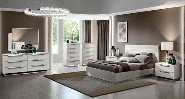 Белая глянцевая спальня KIMERA, Италия