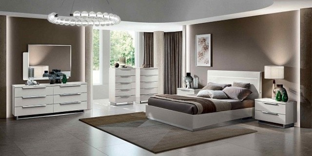 Белая глянцевая спальня KIMERA, Италия Белая глянцевая спальня KIMERA, Италия