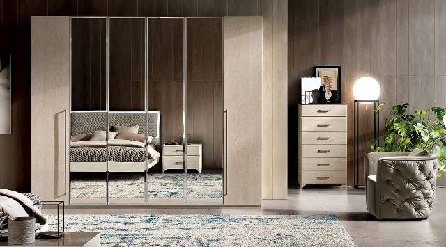 Светлая модерновая спальня MAIA SABBIA, Италия