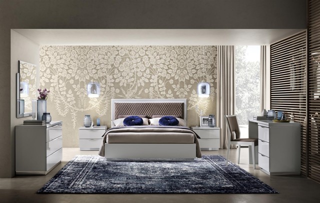 Итальянская белая глянцевая спальня Онда Итальянская белая глянцевая спальня Онда