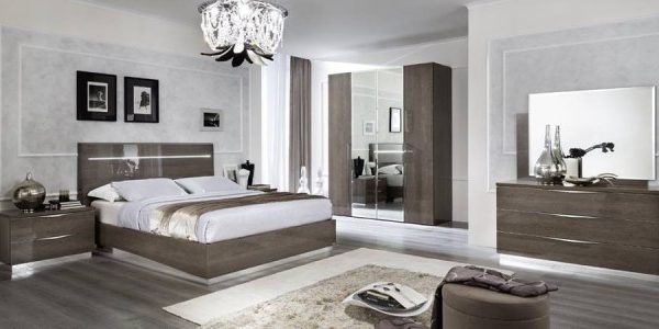Ореховая итальянская мебель в спальню Платинум, PLATINUM